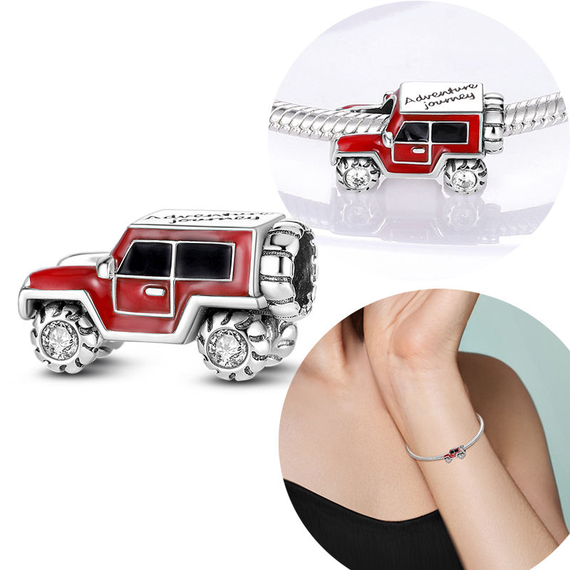 Women'S Jeep Accessories - Breloques originales en argent Sterling 925,