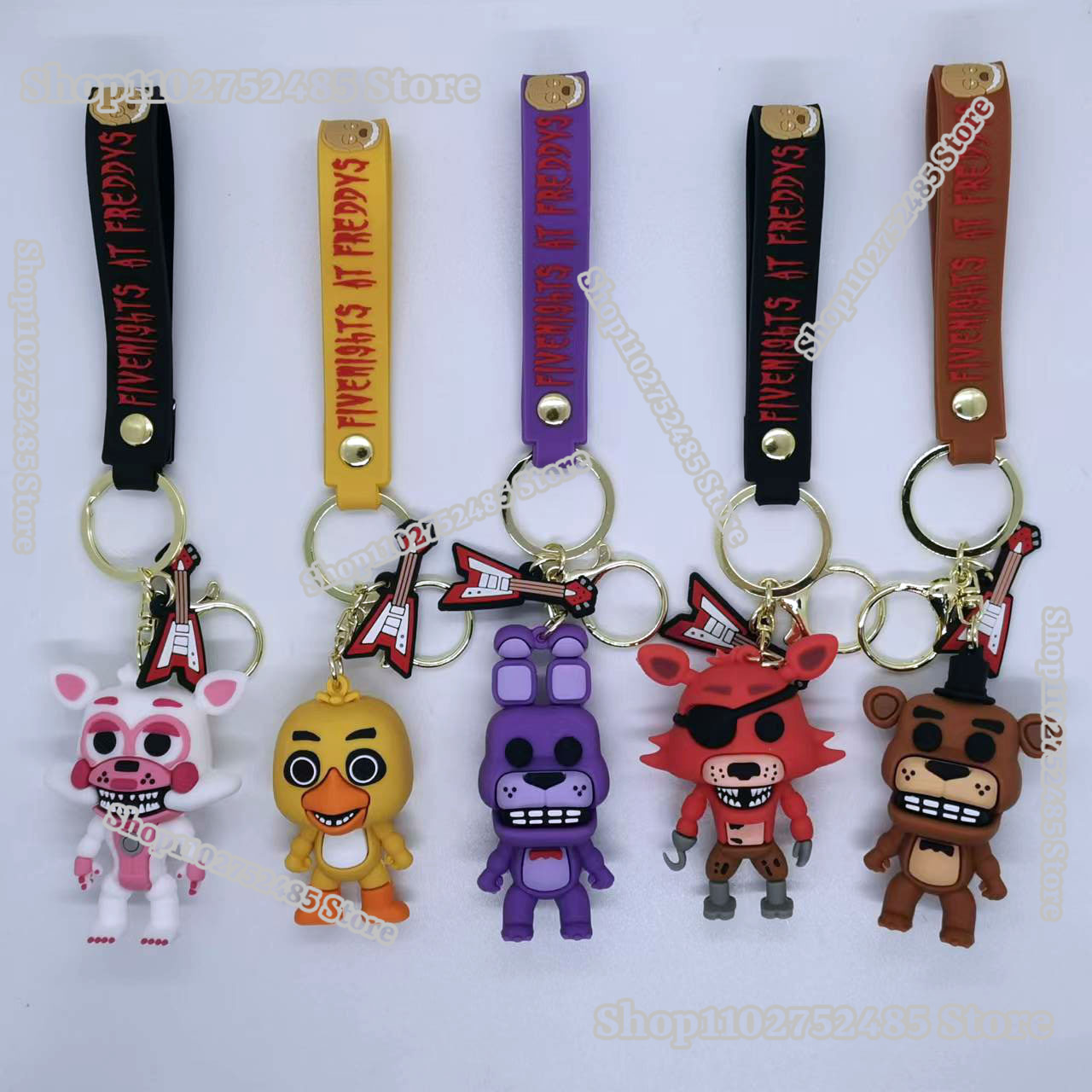 Women'S Key Accessories - 5 pièces Porte-clés figurines FNAF d'anime