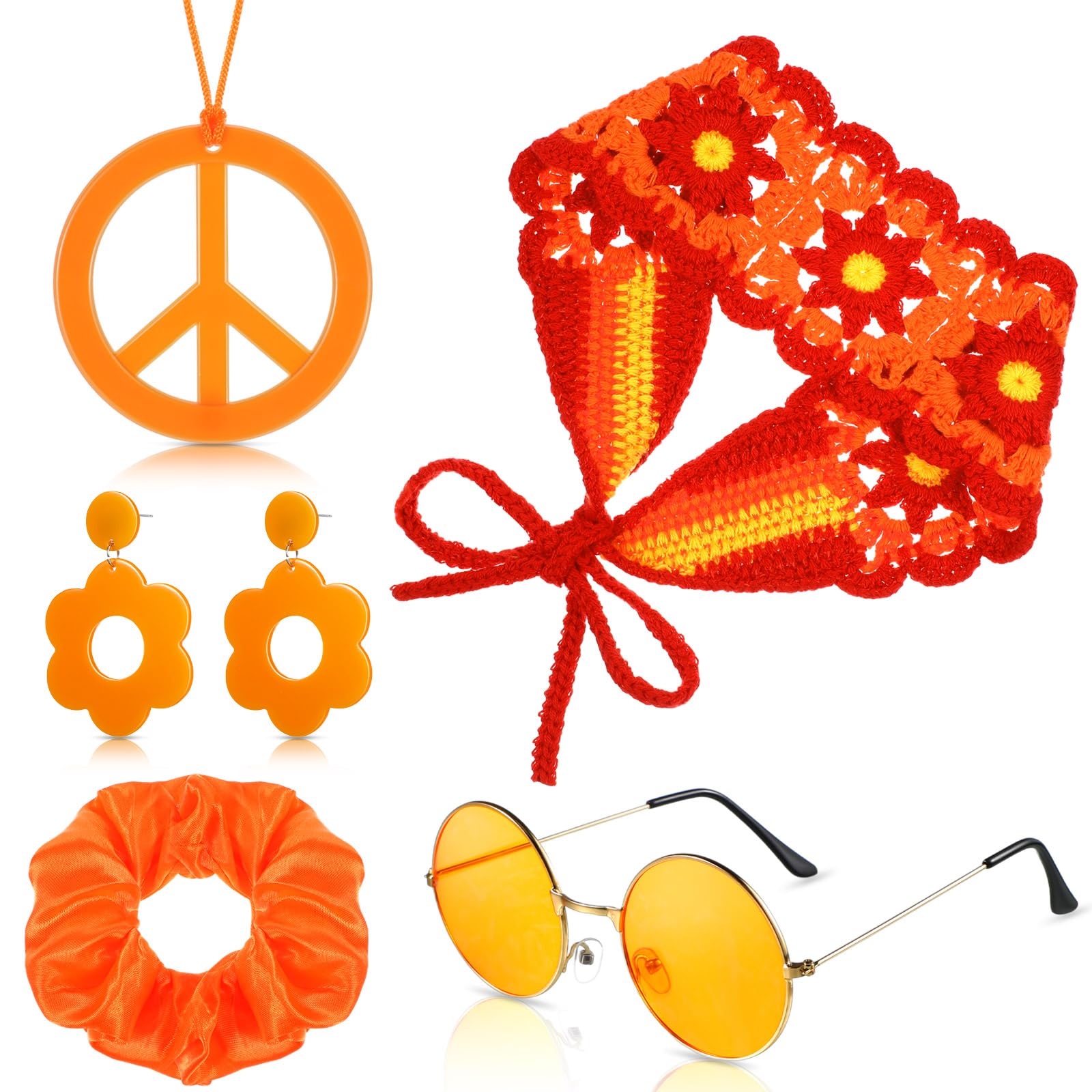 Women'S Accessories In The 60S - 5 pièces d'accessoires hippies années 60
