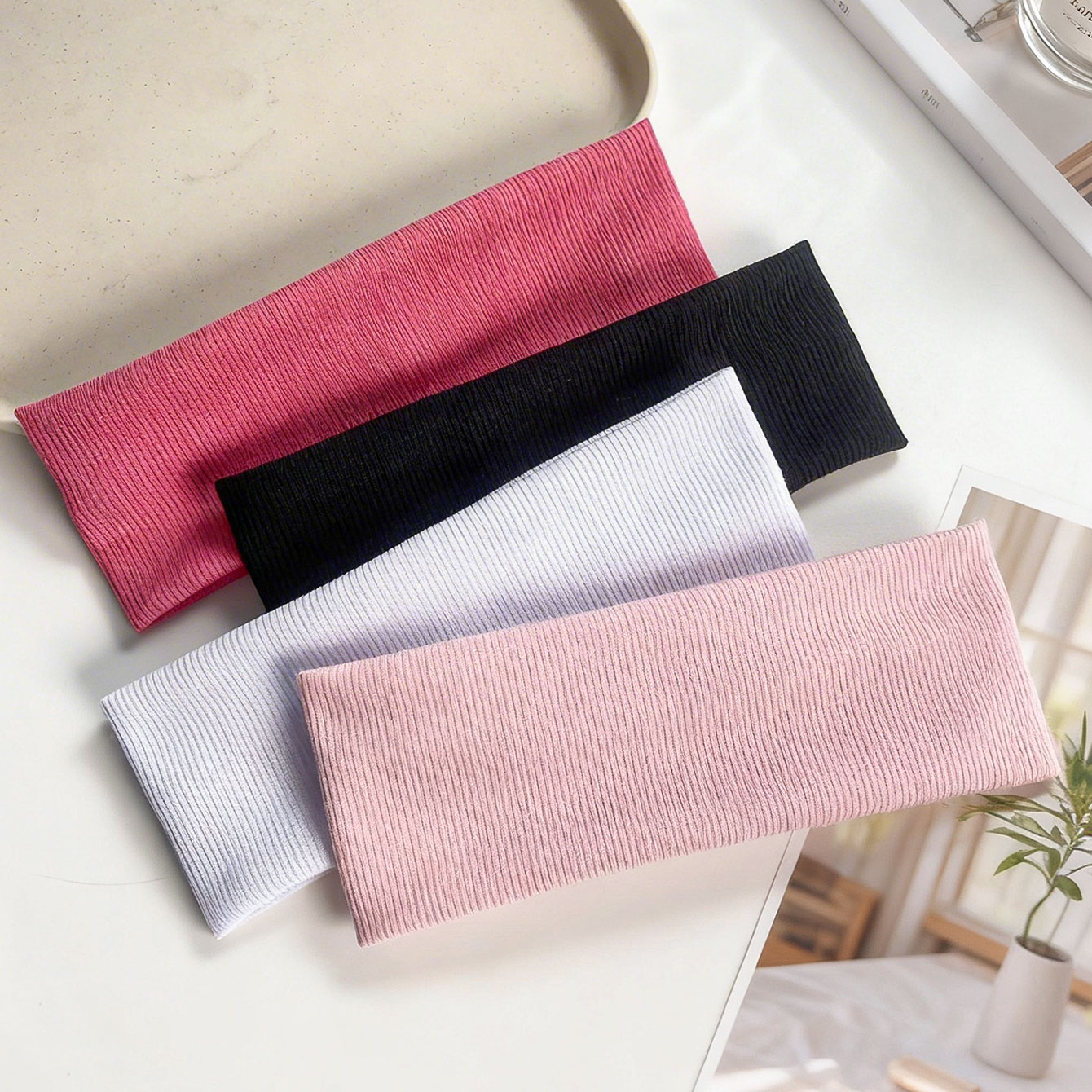 Women'S Yoga Accessories - 4 bandeaux élastiques larges à côtes,