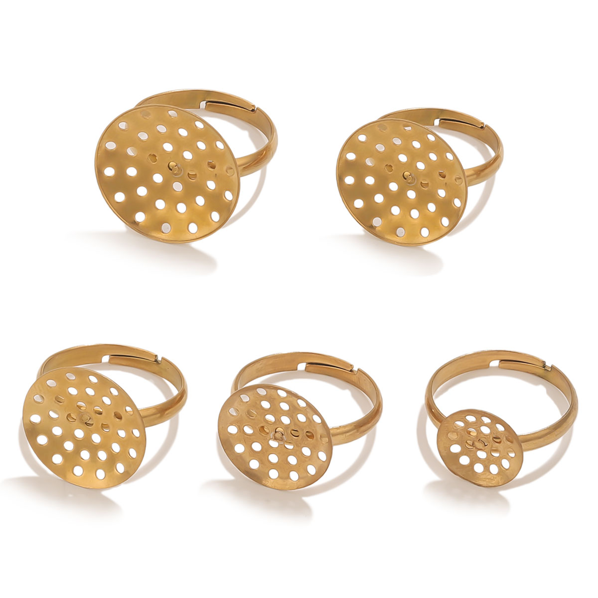 Ring Set Adjustable - Base de bague en acier inoxydable,