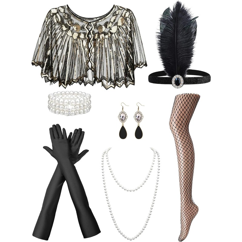 Women Accessories Pack - Ensemble d'accessoires des années 20 pour