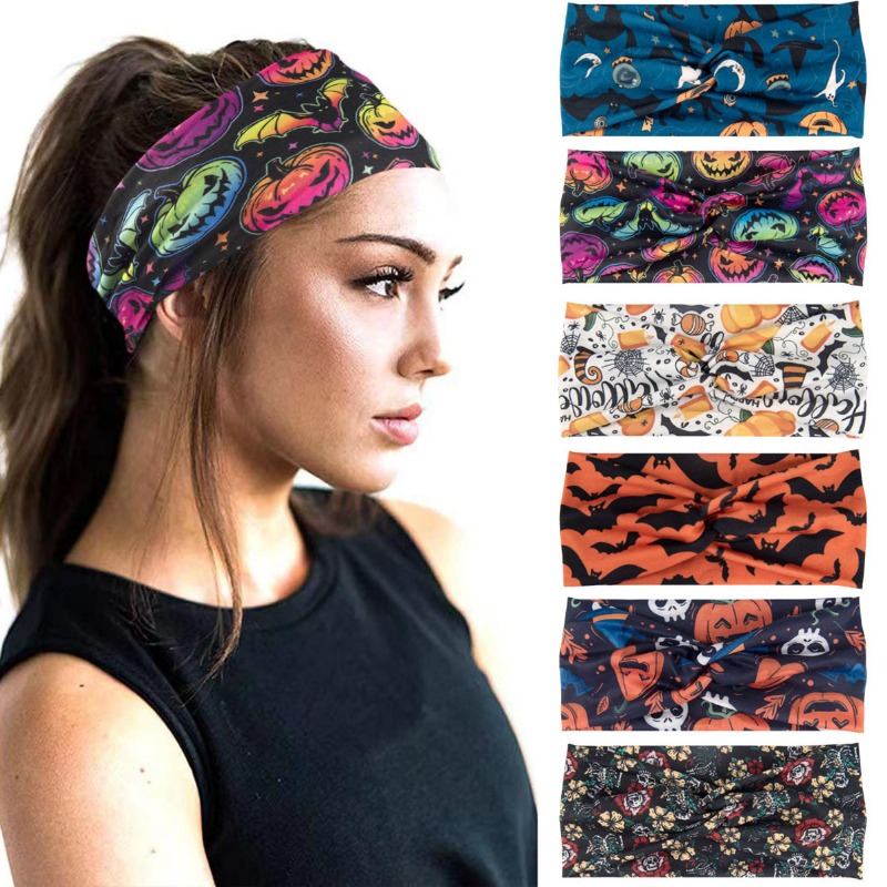 Women'S Yoga Accessories - Bohème imprimé crâne citrouille Grimace Halloween
