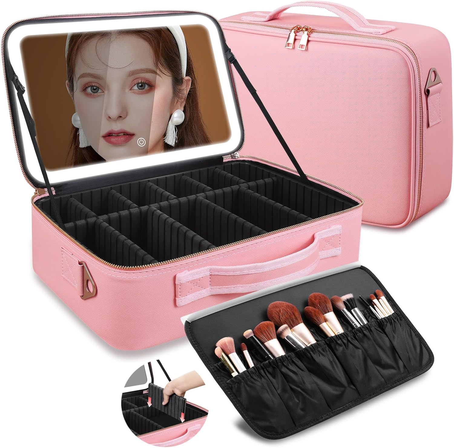Women Accessories Box - Trousse de maquillage grande capacité 15''x11''