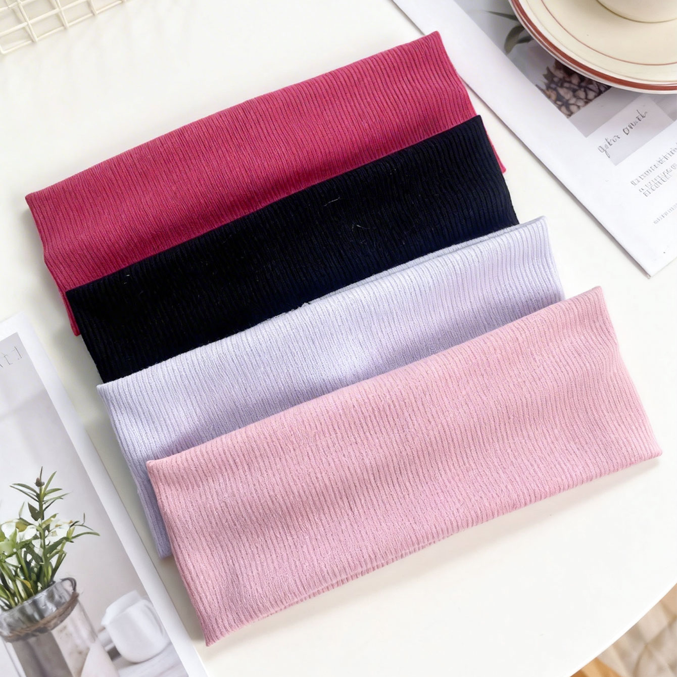4 bandeaux élastiques larges à - Women'S Yoga Accessories avis et prix