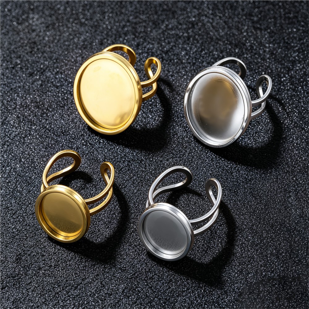 2 pièces Bases carrées plates  - Ring Set Adjustable avis et prix