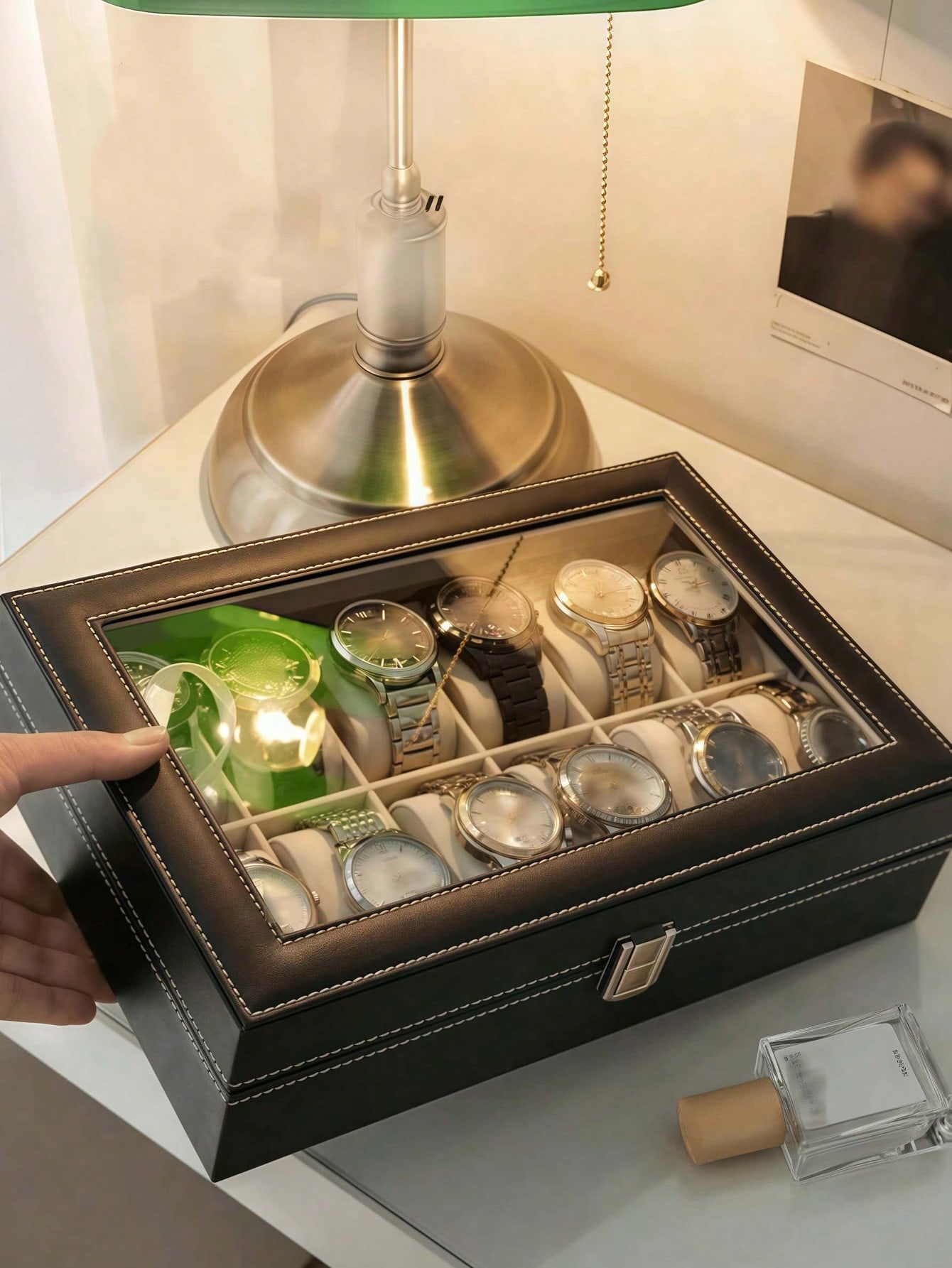 Boîte à montres en cuir avec s - Women Accessories Box avis et prix