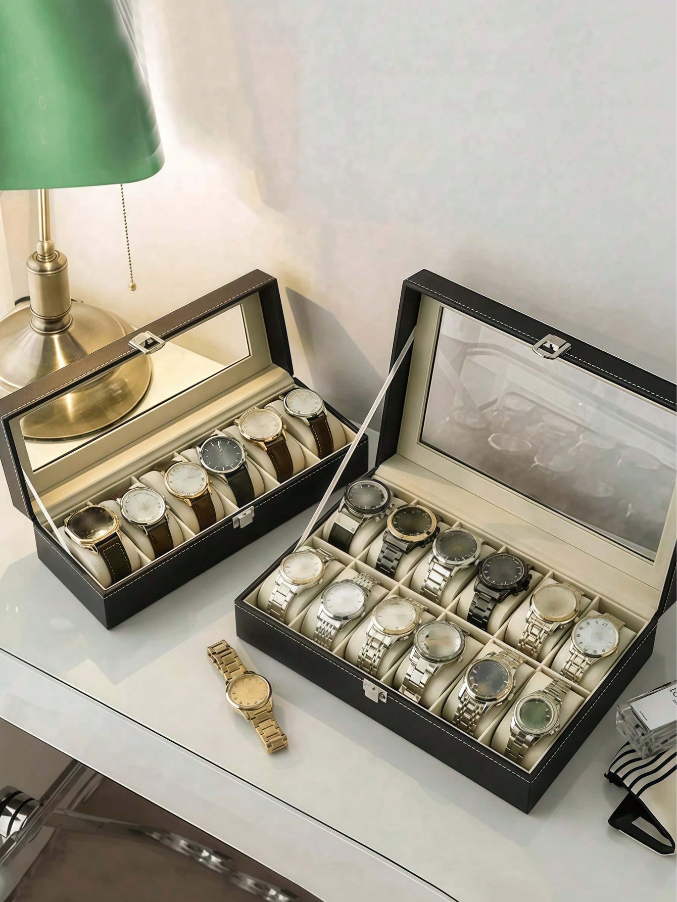 Boîte à montres en cuir avec s - Women Accessories Box avis et prix