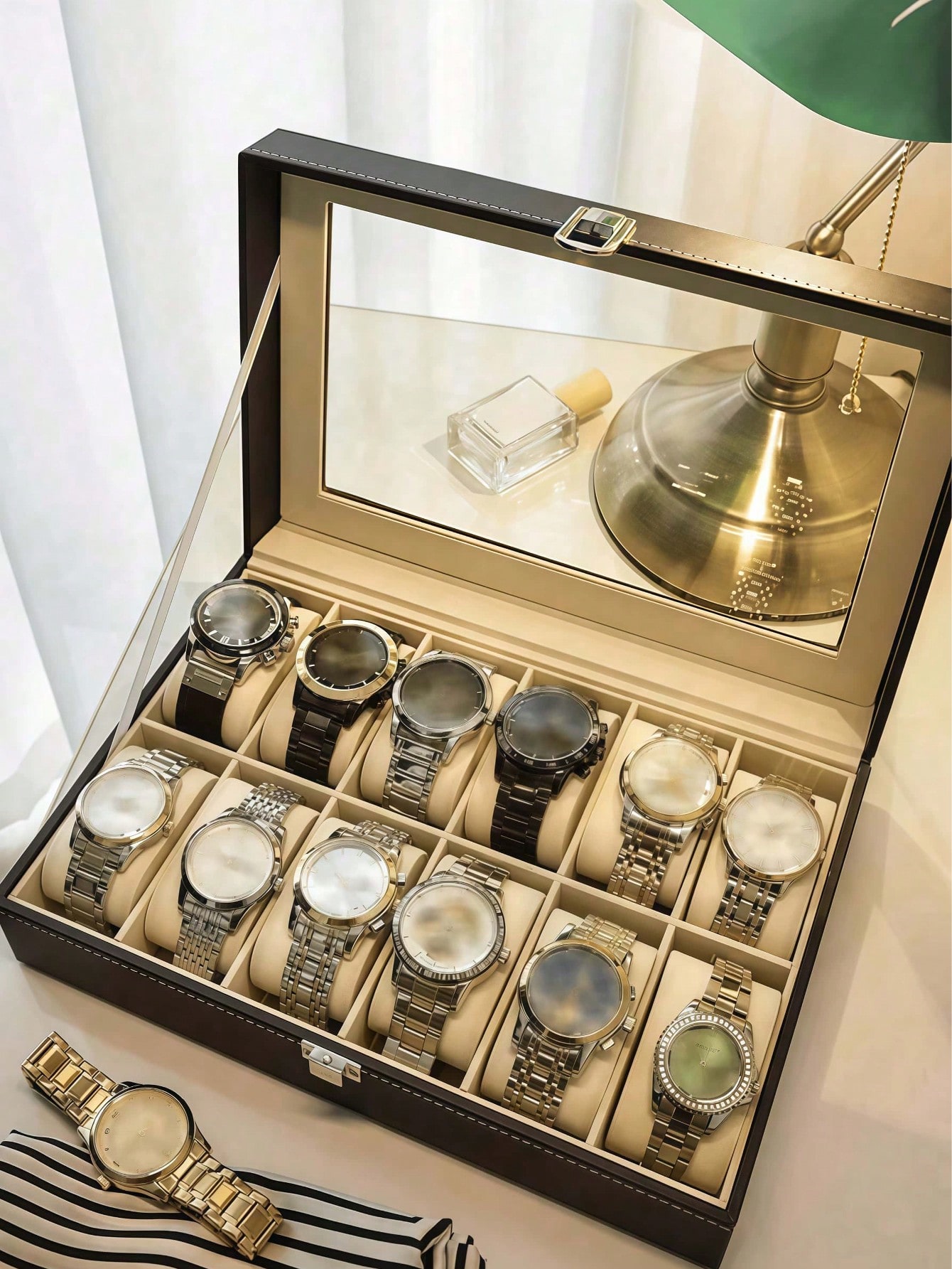 Boîte à montres en cuir avec s - Women Accessories Box avis et prix