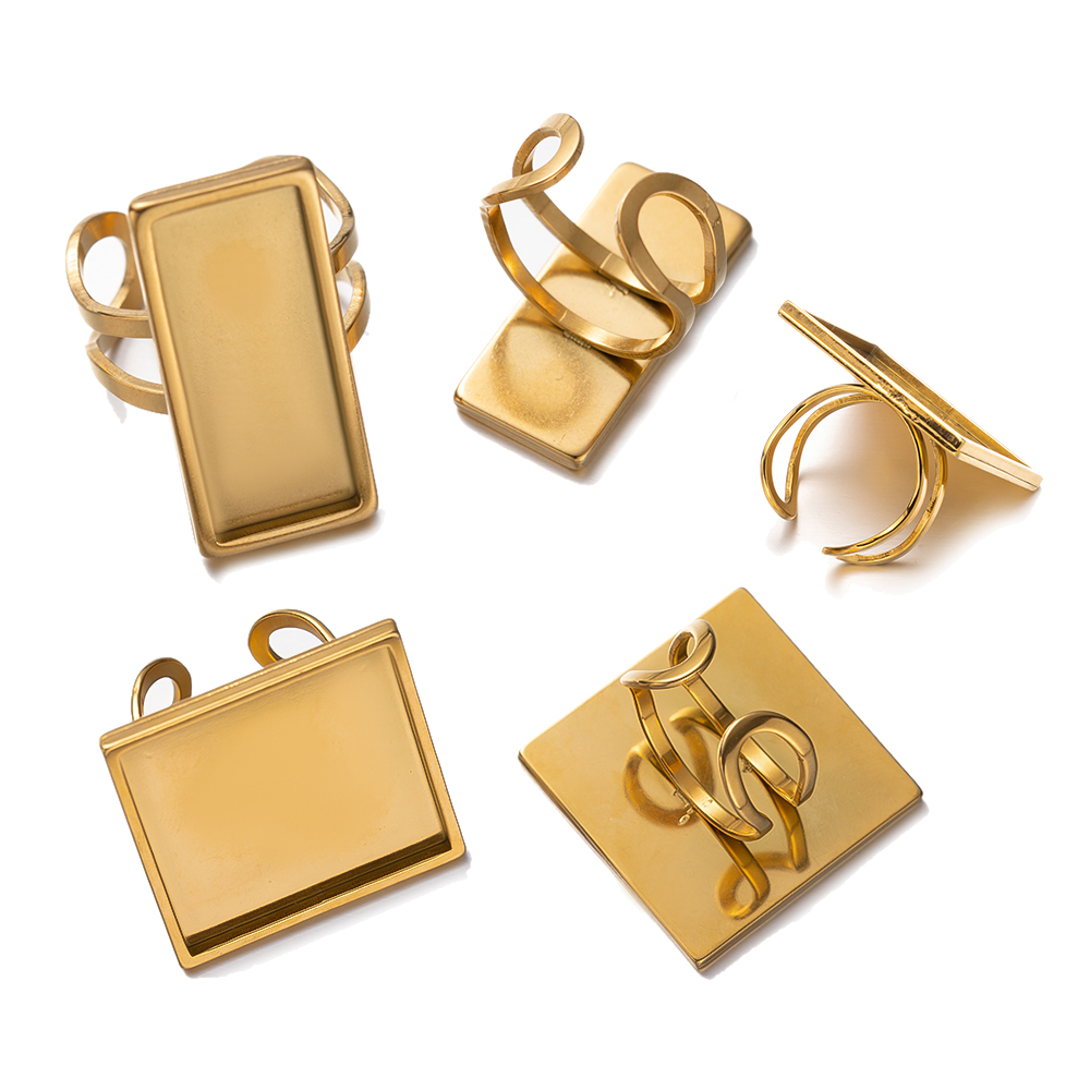 Base vierge ovale carrée en ac - Ring Set Adjustable avis et prix